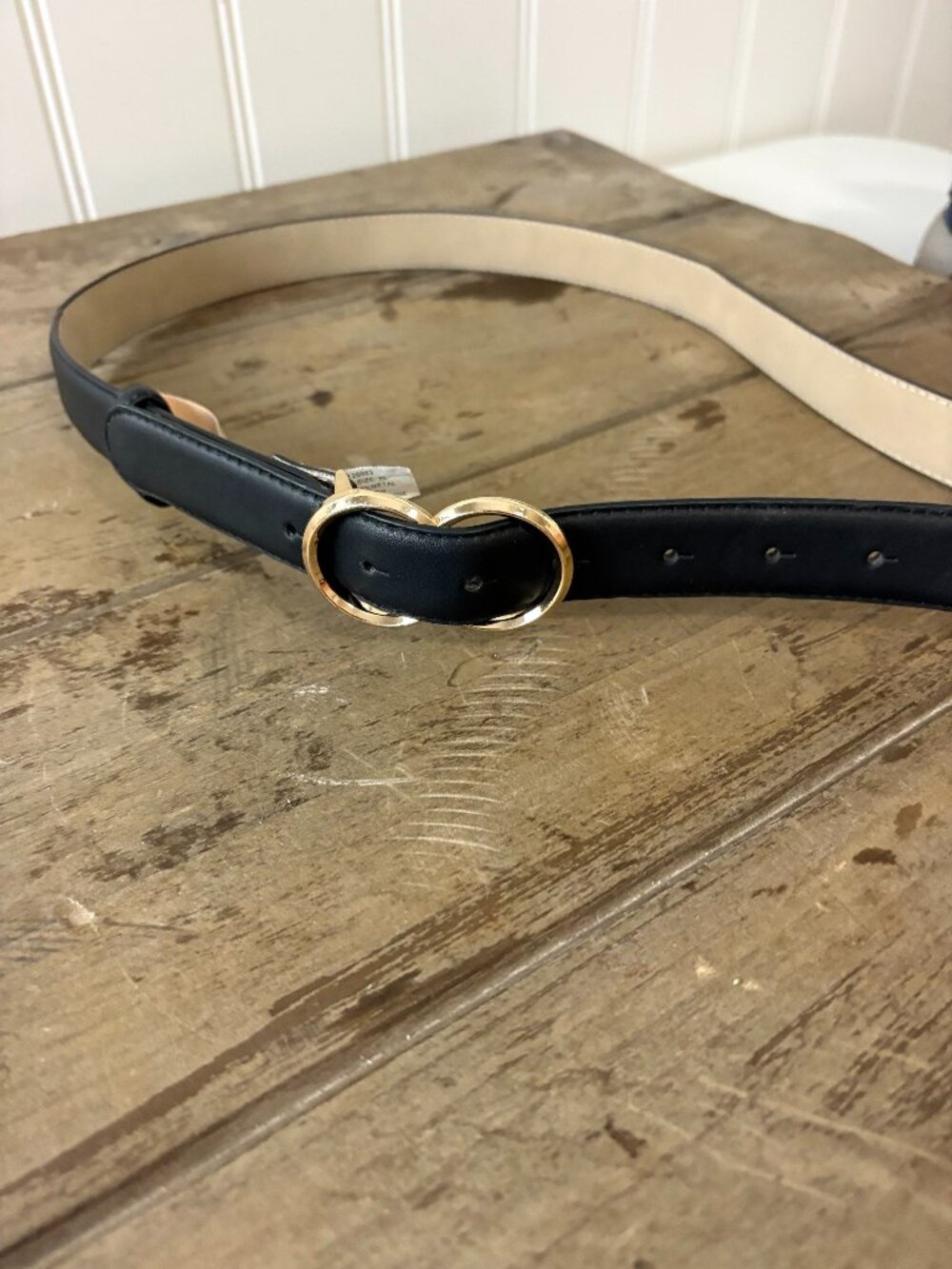 Vince Camuto Black Belt w/ Gold Buckle Size XL 44in long. In Perfect condition.